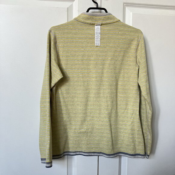 Seasalt Keynote 1/2 Zip Shirt Women 8 Eco Organic Cotton Nautical Stripe Coastal - Picture 6 of 9